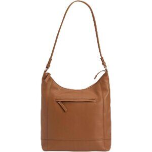 Camel Genuine Leather Hobo Bag Women Soft Bucket Shoulder Purse with Removable S